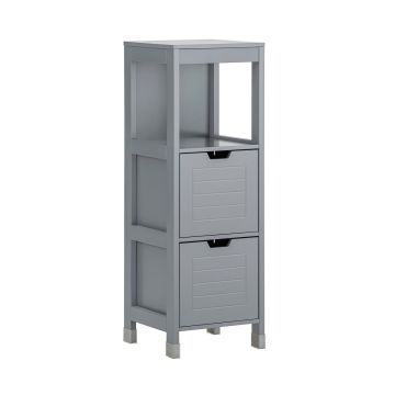 Напольный шкаф для ванной 30x30x90см., серого цвета
