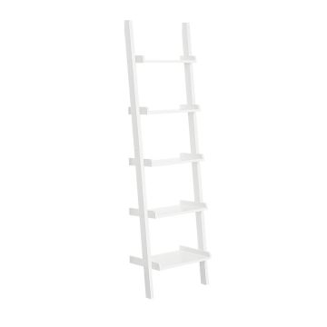 Книжная полка 190x56x34см., белого цвета