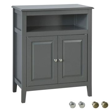 Напольный шкаф для ванной 69x33x80см., серого/серебристого цвета