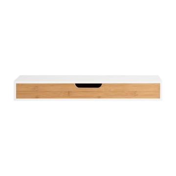 Настенная полка с ящиком 60x24x8см., светло-коричневого/белого цвета