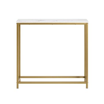Консольный стол 80x30x75см., золотисто-белого цвета