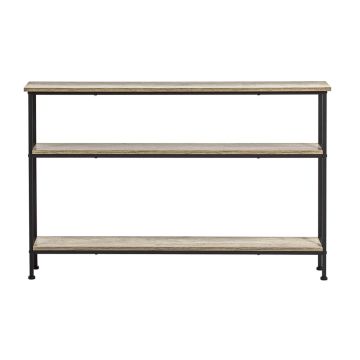 Консольный стол 120x20x77см., светло-коричневого/черного цвета