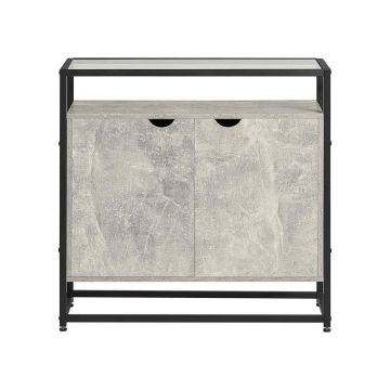 Комод 81x35x78см., серого/черного цвета