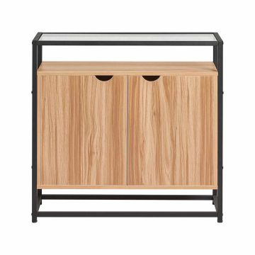 Комод 81x35x78см., светло-коричневого/черного цвета