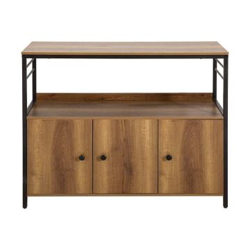 Комод 100x38x80см., коричневого/черного цвета