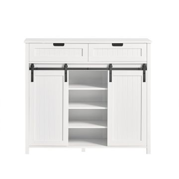Комод 104x35x93см., белого/черного цвета