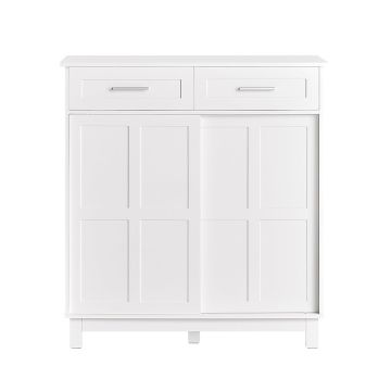 Комод 80x40x85см., белого/серебристого цвета