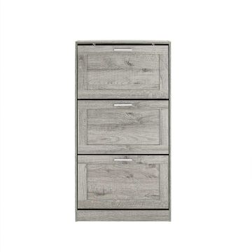 Batų spintelė 60x23x115cm., pilkos/sidabrinės spalvos