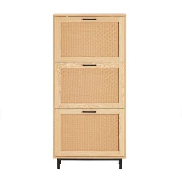 Prieškambario spinta 60x24x127cm., šviesiai rudos/juodos spalvos