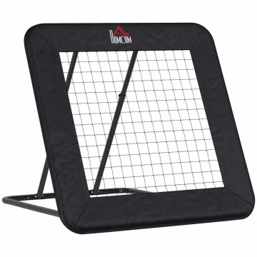 Стена для отбой футбольного мяча Homcom 128x118x120см, черного цвета