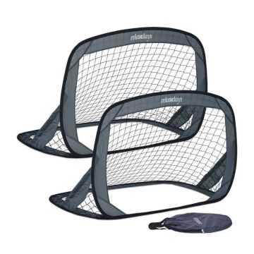 Futbolo vartai Relaxdays, 2 vnt, 121 × 78 × 80 cm