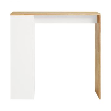 Baro stalas 108x40x105cm., baltos/šviesiai rudos spalvos