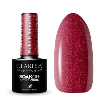 Gel polish CLARESA Make It Shine! 6, Pink