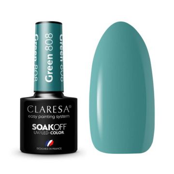 Gel nail polish CLARESA GREEN 808