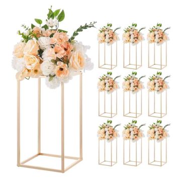 Подставки для цветов VEVOR LJL-8013, 10 шт, Золотые, 22 × 22 × 40 см