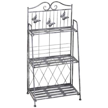 Gėlių stovas Outsunny 44x25x96cm., sidabrinės spalvos