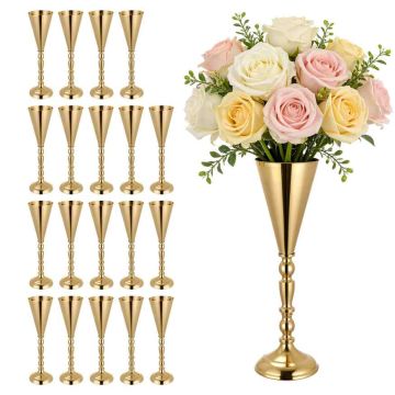 Flower vases VEVOR, 20 pcs, Gold, Ø125 × 430 mm