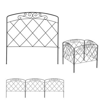 Gėlynų apvadas Relaxdays, 4 dalys, 245 × 61 × 2 cm
