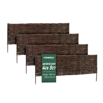 Gėlynų apvadas Relaxdays, 4 vnt, 100 × 30 cm