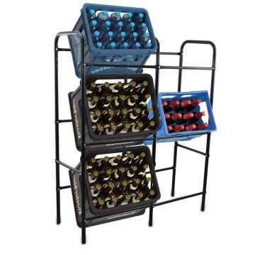 Beverage crate stand Bituxx, for 6 crates, 116 × 95 × 34 cm