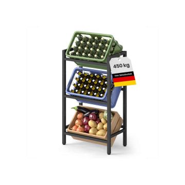 Gėrimų dėžių stovas SONGMICS, 2 pakopos, 6 dėžėms, 36 × 116,1 × 55 cm
