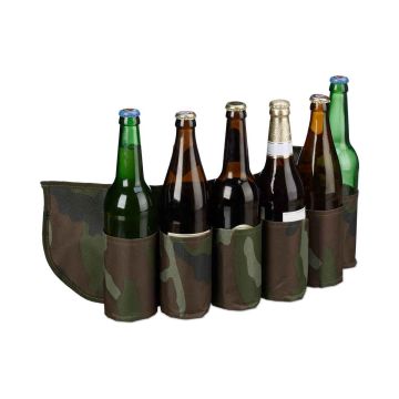 Gėrimų laikiklio diržas Relaxdays, 6 gėrimams, 61 × 16,5 × 0,5 cm