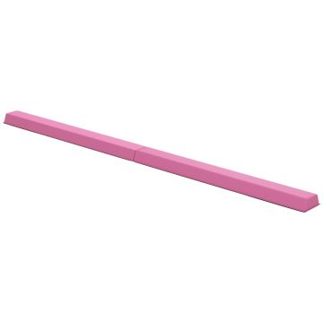 Балансовая гимнастическая балка Sportnow 236x15x6,5см, розового цвета