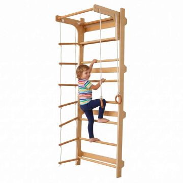 Gimnastikos sienelė Relaxdays 10053075.0, Su prisitraukimų skersiniu ir žiedais, 80 × 215 × 57,5 cm
