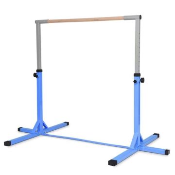 Gimnastikos skersinis, reguliuojamo aukščio, Mėlynas, 200 × 121 × 91–150 cm
