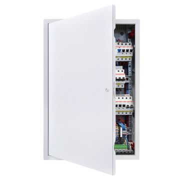 Plasterboard access door VEVOR, Opened with a screwdriver, White, 64.2 × 43.8 × 1.55 cm