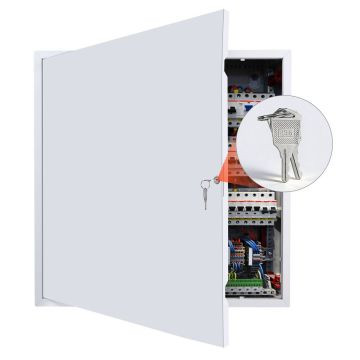 Plasterboard access door VEVOR, With key, White, 64 × 64 × 1.55 cm