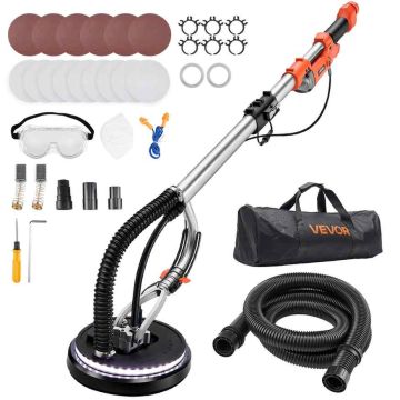 Drywall sander VEVOR DMJ-700A-1FT, 1010 W, 15 discs, 1575 × 255 × 290 mm