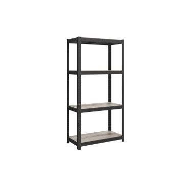 Полка для хранения 40x80x160см., черная/серая