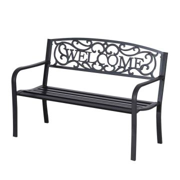 Sodo suoliukas Outsunny 127x60x87cm., juodos spalvos