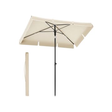 Lauko skėtis 245x230cm., kreminės/juodos spalvos