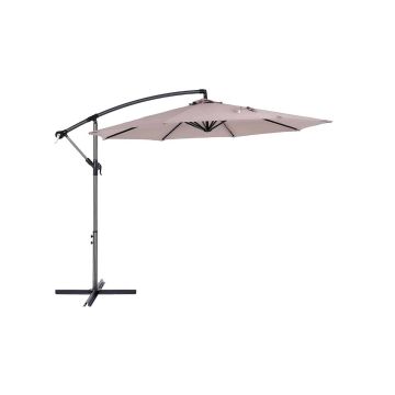 Sodo skėtis su stovu 300 cm, taupe spalvos