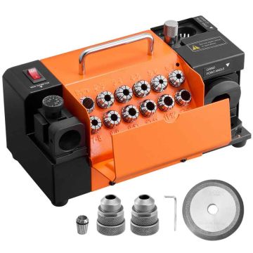 Drill sharpener VEVOR MR-13A, 3–15 mm, 13 bushings, 290 × 160 × 140 mm