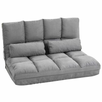 Напольный диван-кровать Homcom 102x73x60см, серого цвета