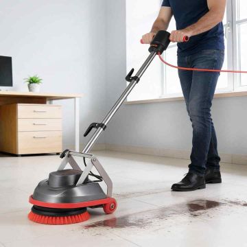 Floor scrubbing and polishing machine VEVOR BH-5H2E550-02, 3 pads and 3 brushes, 119.5 × 40 × 25 cm