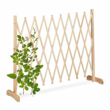 Grotelės vijokliniams augalams Relaxdays 10045941.0, reguliuojamas plotis, Ruda, 25–275 × 90 × 28 cm