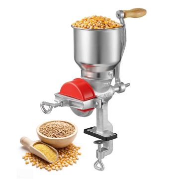 Grain mill VEVOR BST-500G1Z, manual with high hopper, 35 × 20 × 18.5 cm