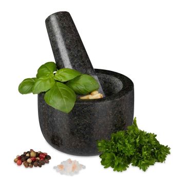Grūstuvė Relaxdays 10029948.0, su piestele, Ø 8,5 × 6 cm