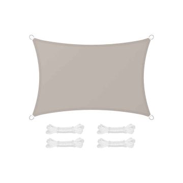 Saulės burė 2 x 3 m stačiakampio formos, taupe spalvos