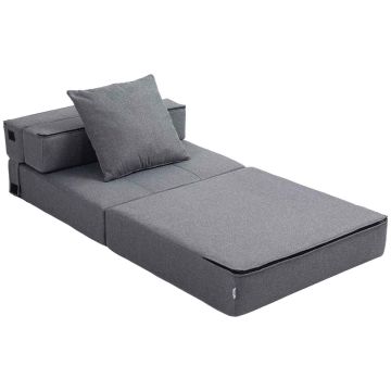 Fotelis-lova Homcom 70x70x61cm., tamsiai pilkos spalvos