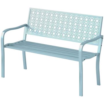 Sodo suoliukas Outsunny 127x63x85cm., šviesiai mėlynos spalvos