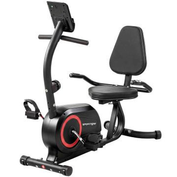Recumbent bike Aosom A90-435V00RD, 8 levels, 136 × 106 × 56 cm