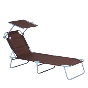 Кровать Outsunny 187x58x36см, коричневого/серебряного цвета