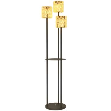 Toršėras su saulės baterija Outsunny 37x37x144cm., juodos/smėlio spalvos