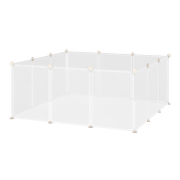 Gyvūnų aptvaras PawHut 105x105x45cm., baltos spalvos