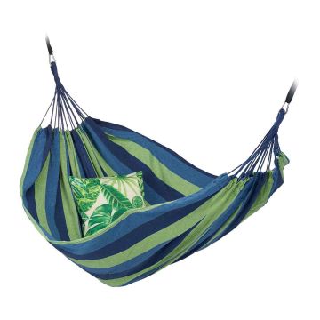 Hamakas Relaxdays, 2 žmonėms, Mėlyna/žalia, 150 × 250 cm